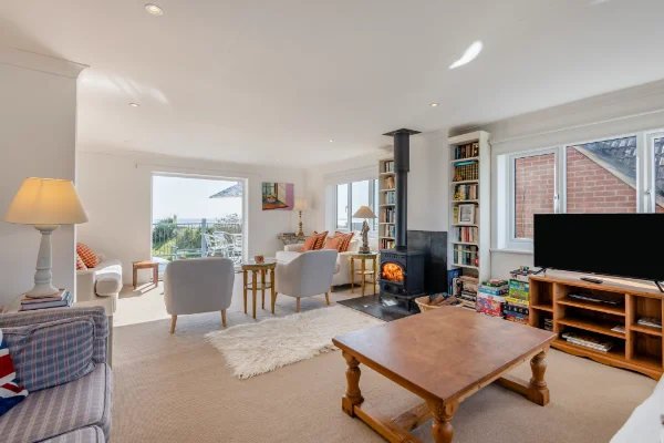 Beach House holiday let in Greatstone, Kent. Sitting Room.