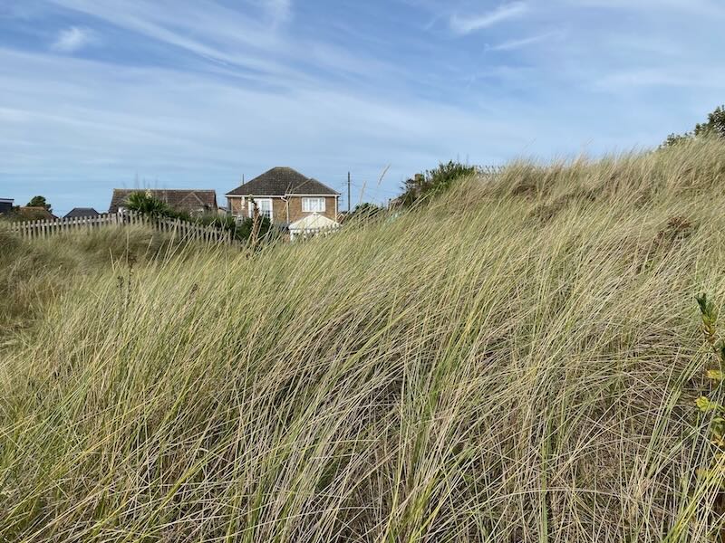 Beach House holiday let in Greatstone, Kent. House from beach.
